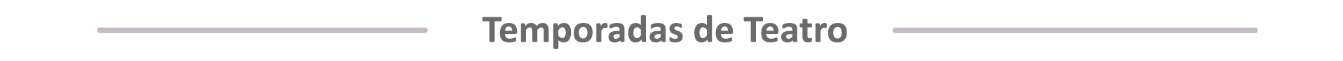 Temporadas de teatro